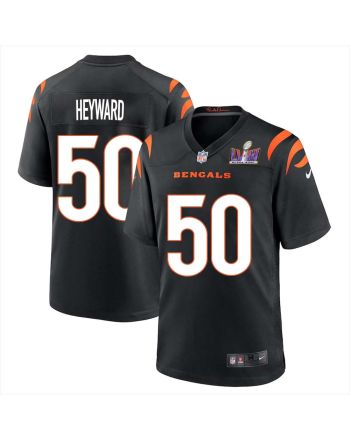 Shaka Heyward 50 Cincinnati Bengals Super Bowl LVIII Men Home Limited Jersey - Black