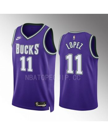 Milwaukee Bucks Brook Lopez 11 2022-23 Classic Edition Purple Jersey