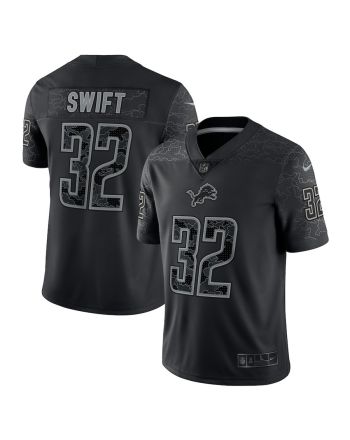 D'Andre Swift Detroit Lions RFLCTV Limited Jersey - Black