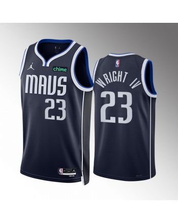 McKinley Wright IV 23 2022-23 Dallas Mavericks Navy Statement Edition Men Jersey Swingman