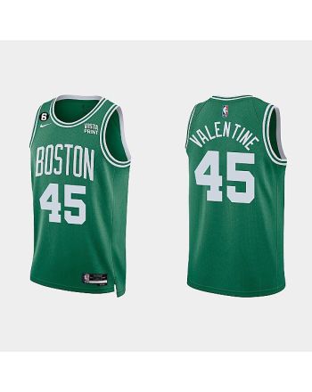 Boston Celtics 45 Denzel Valentine 2022-23 Icon Edition Kelly Green Men Jersey