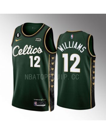 Grant Williams 12 Boston Celtics 2022-23 City Edition Green Men Jersey Honor Bill Russell 11 Gold Diamonds