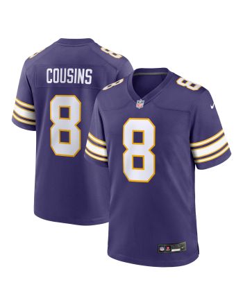 Kirk Cousins 8 Minnesota Vikings Classic Game Men Jersey - Purple