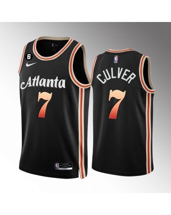 Atlanta Hawks Jarrett Culver 7 2022-23 City Edition Black Jersey Swingman