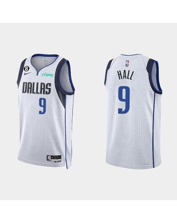 Dallas Mavericks Tyler Hall 9 2022-23 Association Edition White Men Jersey Swingman