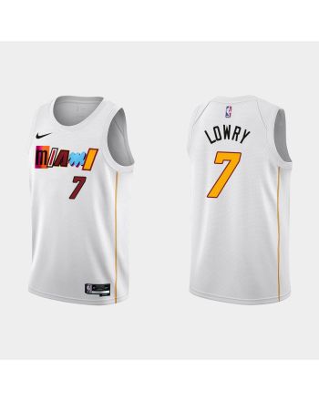 Miami Heat 7 Kyle Lowry 2022-23 City Edition White Men Jersey