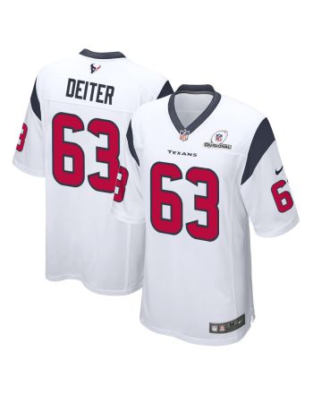 Michael Deiter 63 Houston Texans 2024 Divisional Patch Game Men Jersey - White