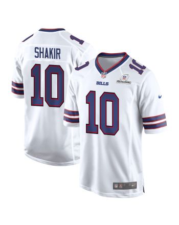 Khalil Shakir 10 Buffalo Bills 2024 Divisional Patch Game Men Jersey - White