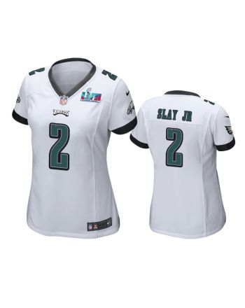 Darius Slay Jr 2 Philadelphia Eagles Super Bowl LVII White Game Jersey - Women