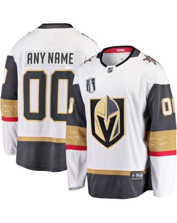 Custom 00 Vegas Golden Knights 2023 Stanley Cup Final Away Breakaway Jersey - White