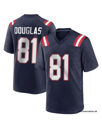 Demario Douglas 81 New England Patriots Game Men Jersey - Navy