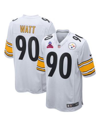 T.J. Watt 90 Pittsburgh Steelers 2024 Pro Bowl Patch Game Men Jersey - White