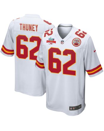 Joe Thuney 62 Kansas City Chiefs Super Bowl LVII Champions 3 Stars Men Game Jersey - White