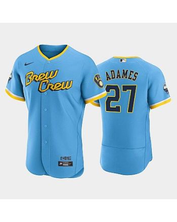 Willy Adames 27 2022-23 City Connect Milwaukee Brewers Jersey - Powder Blue