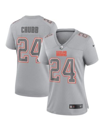 Nick Chubb Cleveland Browns Women's Atmosphere Fashion Game Jersey - Gray