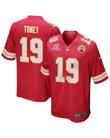 Kadarius Toney 19 Kansas City Chiefs 2024 Divisional Patch Game Men Jersey - Red