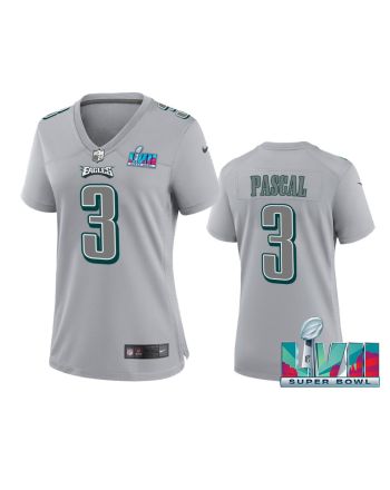 Zach Pascal 3 Philadelphia Eagles Super Bowl LVII Game Jersey - Women Gray