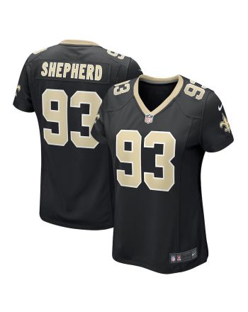 Nathan Shepherd 93 New Orleans Saints Women's Game Jersey - Black