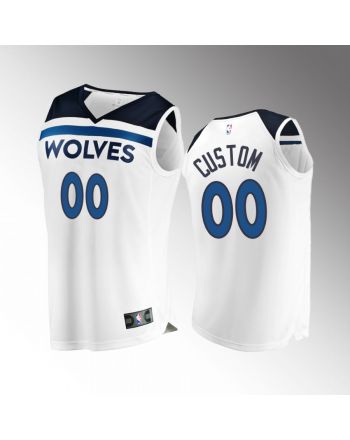 Minnesota Timberwolves 00 Custom Association Jersey 2022-23 White