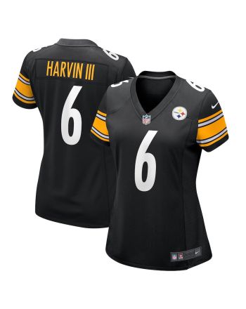 Pressley Harvin III 6 Pittsburgh Steelers Women's Game Jersey - Black