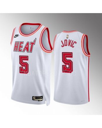 Miami Heat Nikola Jovic 5 2022-23 Classic Edition White Men Jersey Swingman