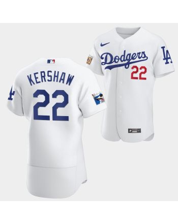 Los Angeles Dodgers Clayton Kershaw White Jersey 22 Jackie Robinson 75th Anniversary 2022-23 Uniform