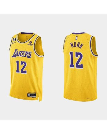 Los Angeles Lakers 12 Kendrick Nunn 2022-23 Icon Edition Gold Men Jersey