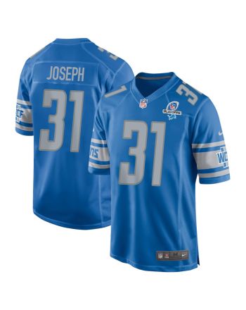 Kerby Joseph 31 Detroit Lions 2023 Playoffs Patch Game Men Jersey - Blue