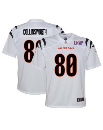 Cris Collinsworth 80 Cincinnati Bengals Super Bowl LVIII YOUTH Away Limited Jersey - White