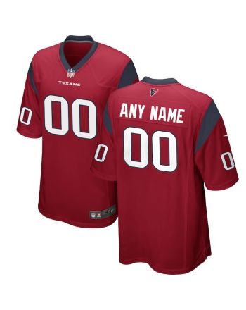 Houston Texans Custom Alternate Game Men Jersey - Red