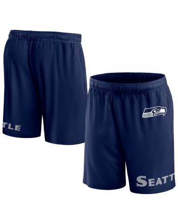 Seattle Seahawks Team College Navy Clincher Shorts - Men