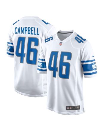 Jack Campbell 46 Detroit Lions Men's Away Game Jersey - White