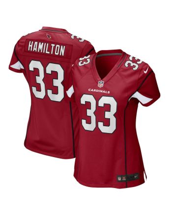 Antonio Hamilton 33 Arizona Cardinals Women Game Jersey - Cardinal