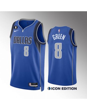 Dallas Mavericks Josh Green 8 Royal Icon Edition Jersey 2022-23 Swingman