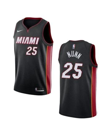 Men's Miami Heat 25 Kendrick Nunn Icon Swingman Jersey - Black