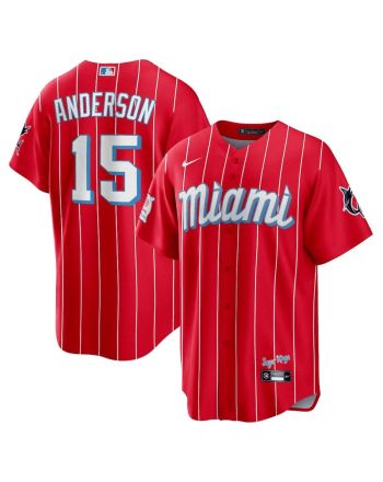 Brian Anderson 15 Miami Marlins City Connect Team Men Jersey - Red