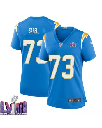 Foster Sarell 73 Los Angeles Chargers Super Bowl LVIII Women Home Game Jersey - Powder Blue