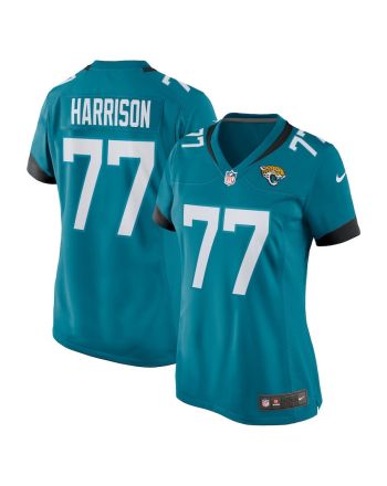 Anton Harrison 77 Jacksonville Jaguars Women's Team Game Jersey - Teal