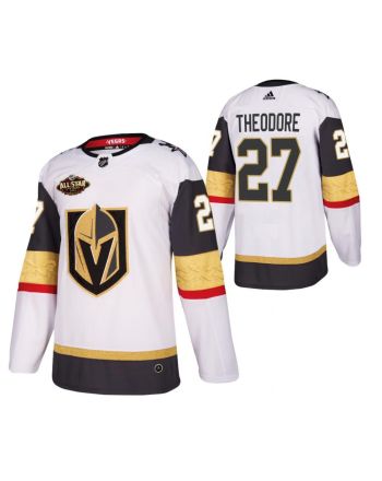 Men Vegas Golden Knights 27 Shea Theodore 2023 All-Star White Jersey Away Jersey