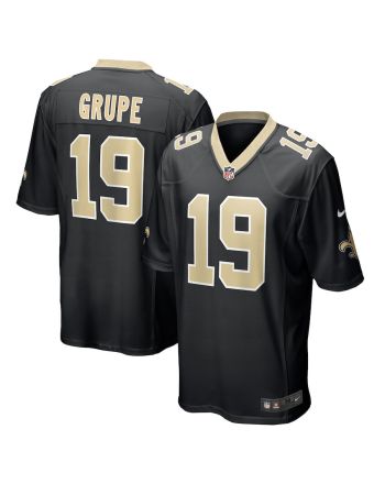 Blake Grupe 19 New Orleans Saints Men Team Game Jersey - Black