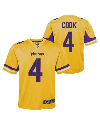 Dalvin Cook 4 Minnesota Vikings YOUTH Team Inverted Game Jersey - Gold