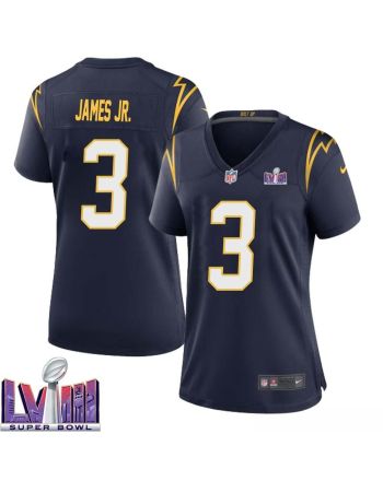 Derwin James Jr. 3 Los Angeles Chargers Super Bowl LVIII Women Alternate Game Jersey - Navy