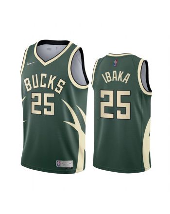 Serge Ibaka 25 Milwaukee Bucks Green Earned Edition Jersey 2022 Trade