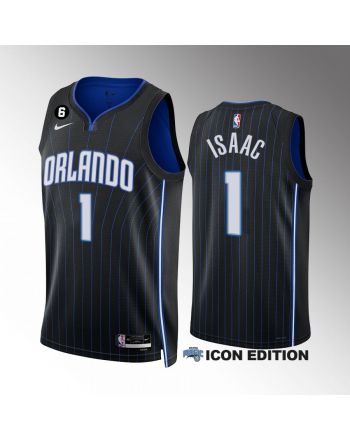 Orlando Magic Jonathan Isaac 1 2022-23 Icon Edition Black Jersey Swingman