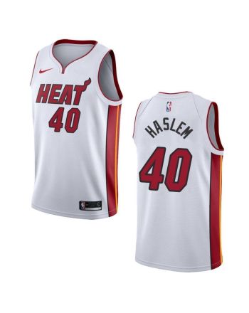 Men's Miami Heat 40 Udonis Haslem Association Swingman Jersey - White