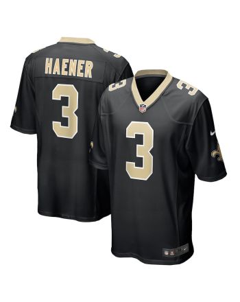 Jake Haener 3 New Orleans Saints Men's Team Game Jersey - Black