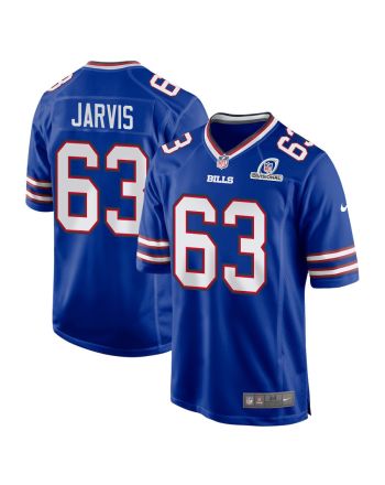 Kevin Jarvis 63 Buffalo Bills 2024 Divisional Patch Game Men Jersey - Royal