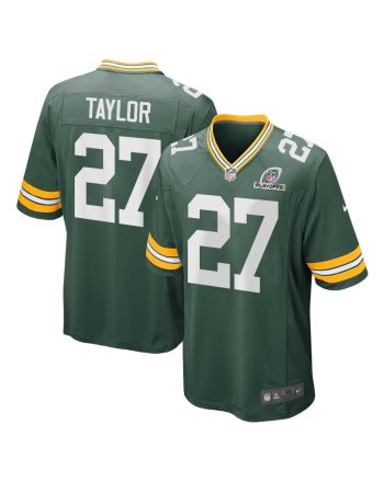 Patrick Taylor 27 Green Bay Packers 2023 Playoffs Patch Game Men Jersey - Green