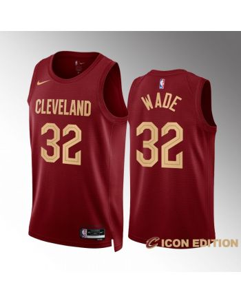 Cleveland Cavaliers Dean Wade 32 2022-23 Icon Edition Wine Jersey Swingman