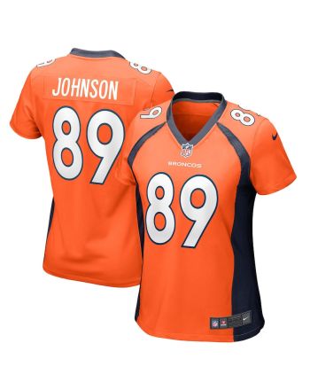 Brandon Johnson 89 Denver Broncos Women's Game Jersey - Orange